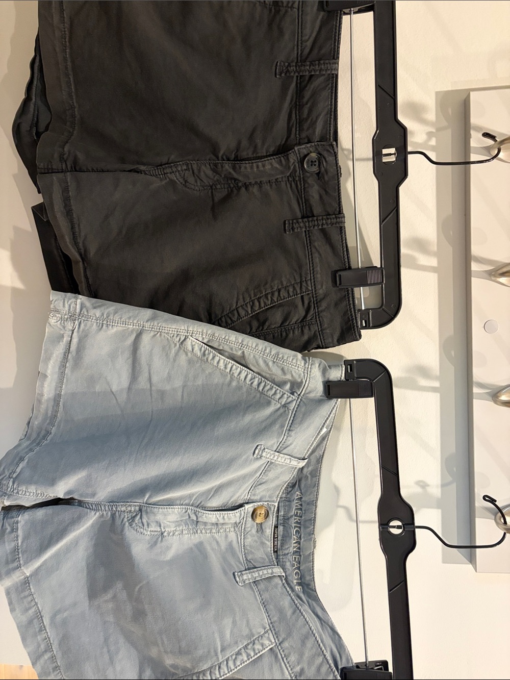 American Eagle Outfitters Women's Shorts - Black & Grey Midi Length- 2 pairs